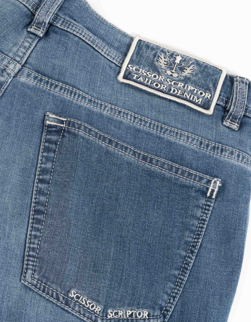 Scissor Scriptor Light Blue Straight-Leg Jeans image